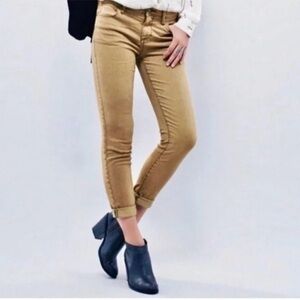 EUC Free People size 27 Ombre Camel High Rise Skinny Ankle Stretch Jeans